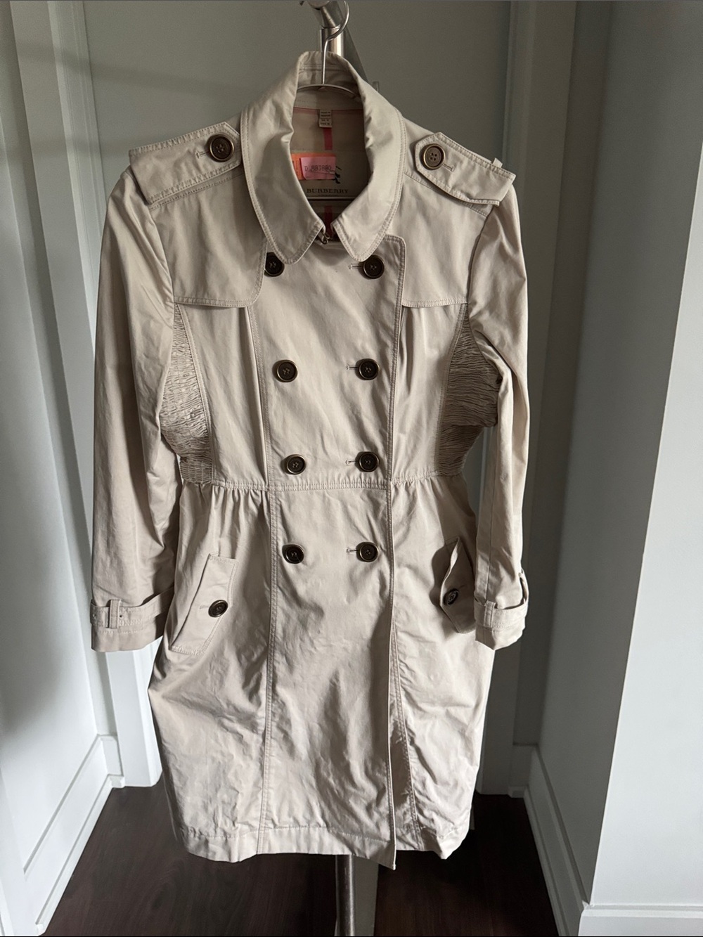 Burberry Beige Double-Breasted Trench Coat